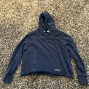 Dark Blue Vineyard Vines Hoodie Cropped